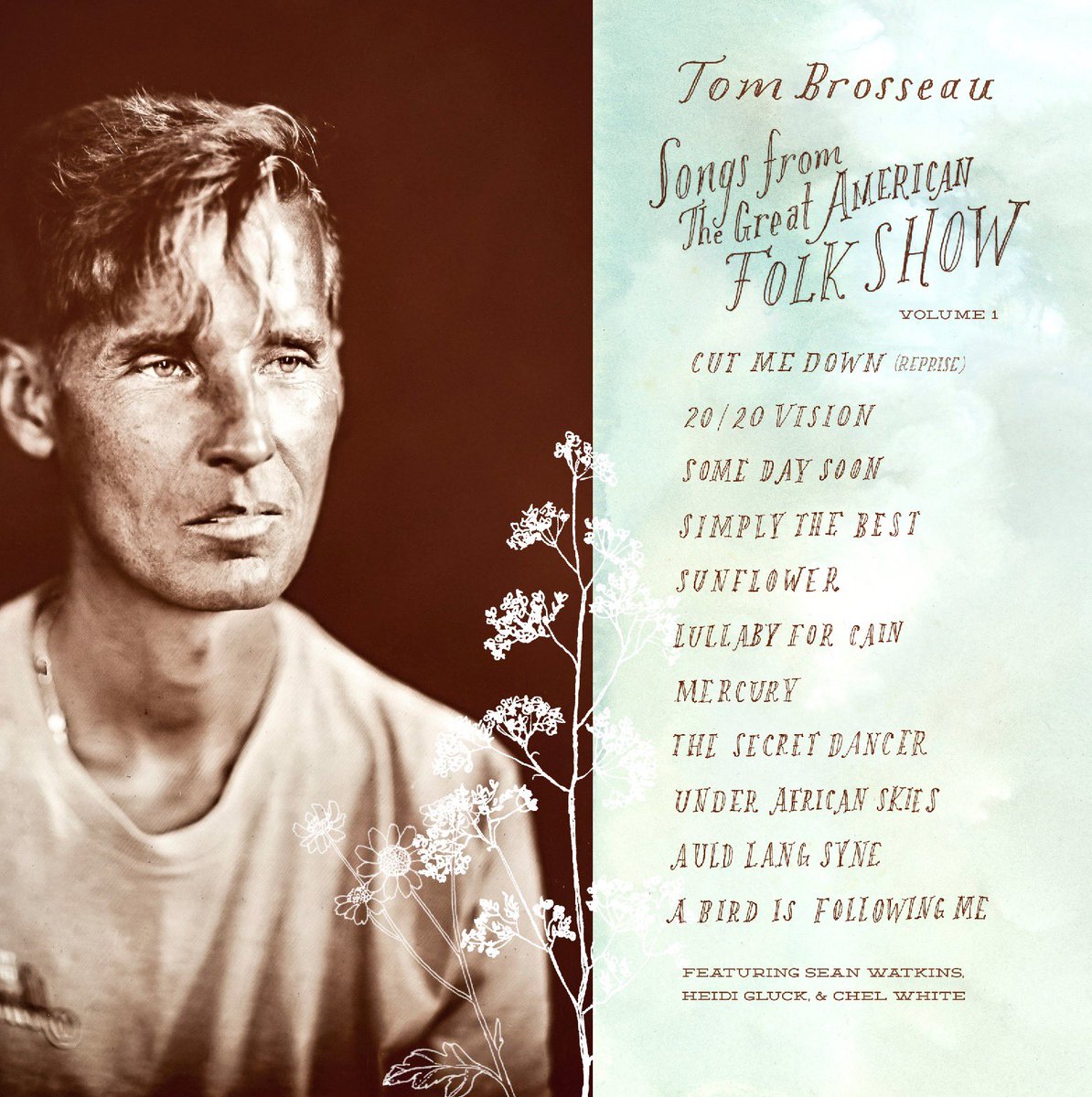 Tombrosseau's tweet photo. Songs from The Great American Folk Show, Volume 1 is my new album.  Special guests include @seancwatkins, Heidi Gluck, and @ChelWhite1.  Artwork by Frida Clements, photo by Kary Janousek.

Released digitally on Oct. 3rd &amp; limited edition 7”.  Leave a note if you’re interested🌾 https://t.co/rUordkjPTx