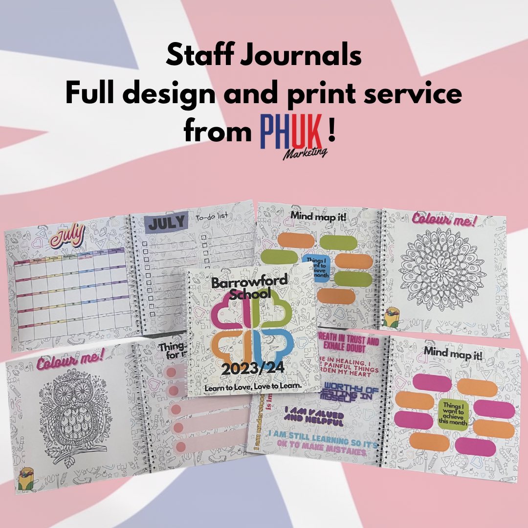 Staff journals designed and printed by PHUK Marketing!

220 x 220.
128 full colour, individually designed pages. 

We love these! Hopefully the staff at <a href="/BarrowfordSch/">Barrowford School</a> do to.