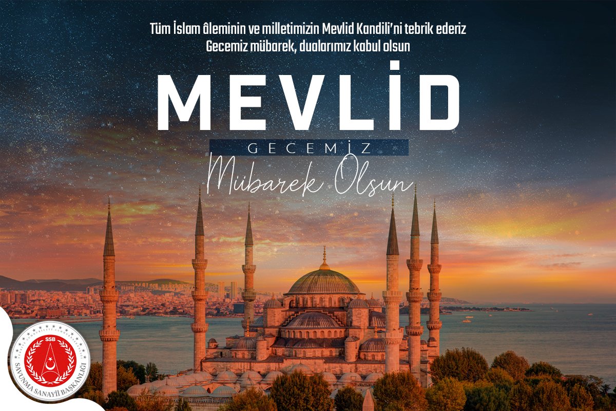 Tüm İslam âleminin ve milletimizin Mevlid Kandili’ni tebrik ederiz. 
Gecemiz mübarek, dualarımız kabul olsun.