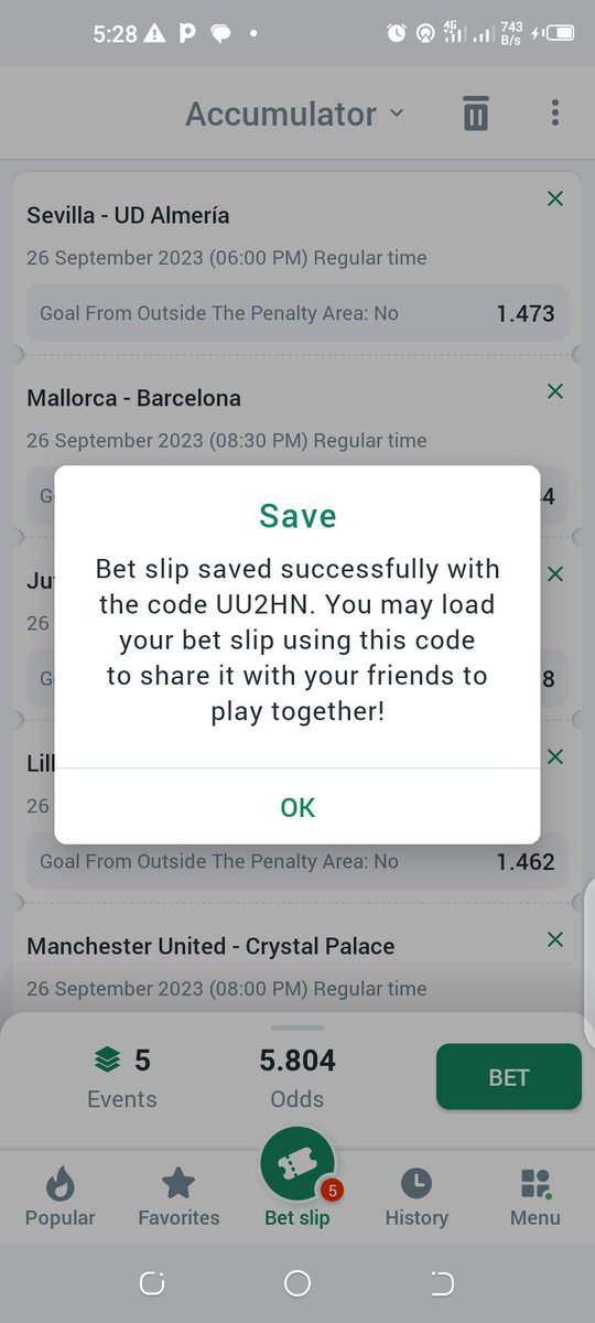 Woozzaa (@woozzaabets) on Twitter photo Goals from Outside the Penalty Area - NO🔥
Let's Play Again 🍻
📌 5️⃣+ ODDS
Code 👉 UU2HN
Bookie 👉 <a href="/BetwinnerNg/">BetwinnerNG</a>
Not on?
Register👇
bwredir.com/1U8d?p=%2Fregi…
Use Promo Code
WOOZZAA
Good luck 🤞
RT✅ Goals from Outside the Penalty Area - NO🔥
Let's Play Again 🍻
📌 5️⃣+ ODDS
Code 👉 UU2HN
Bookie 👉 <a href="/BetwinnerNg/">BetwinnerNG</a>
Not on?
Register👇
bwredir.com/1U8d?p=%2Fregi…
Use Promo Code
WOOZZAA
Good luck 🤞
RT✅
