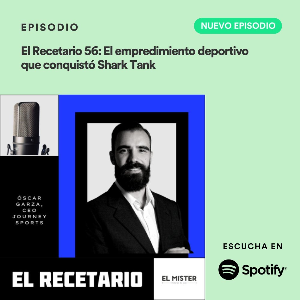 🎙️#ElRecetario. Platicamos con <a href="/Ogarza7/">Óscar Garza Elepe</a>, CEO de <a href="/journeysportsmx/">Journey Sports</a>.

Trabajar los nichos es una gran oportunidad. Ellos se convirtieron especialistas de seguros para deportistas

¿Cómo conquistaron a los tiburones de <a href="/SharkTankMex/">#SharkTankMx</a> y consiguieron inversión? 

open.spotify.com/episode/0QJzCS…