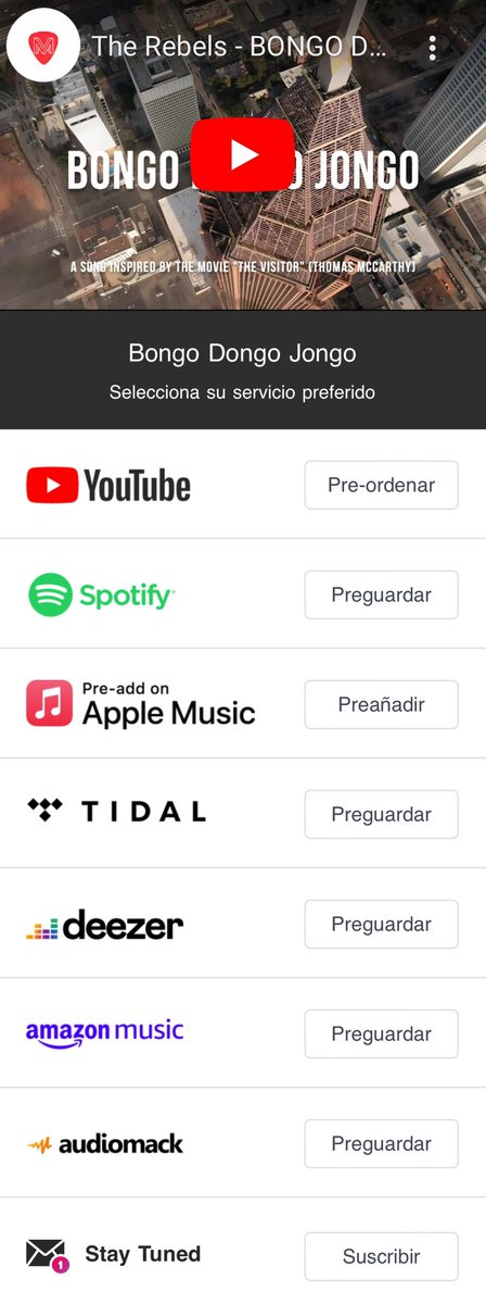 ESTE VIERNES ESTRENAMOS "𝗕𝗢𝗡𝗚𝗢 𝗗𝗢𝗡𝗚𝗢 𝗝𝗢𝗡𝗚𝗢"

PRE-SAVE 👉 musicadders.ffm.to/bongodongojongo