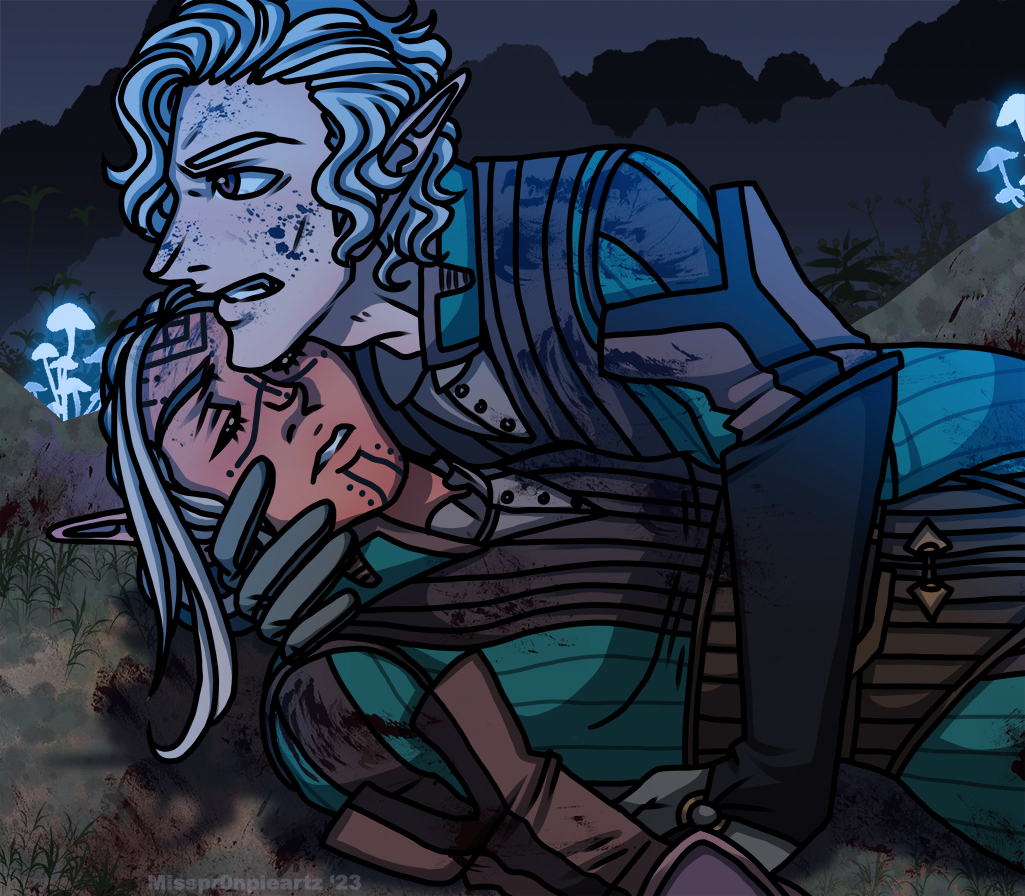 misspr0npieartz's tweet photo. Nala to the rescue ~ 💕
Seems like every fifteen seconds... My poor Cleric Elf...
And a bonus reverse picture with a protective Astarion : >
#astarinala🩸
#ocxcanon https://t.co/NA9fSI28bE