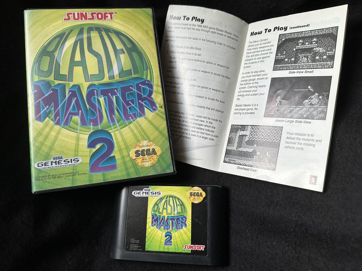 JoachimHesse's tweet image. Warum nicht mal ein unbekanntes Spiel probieren? Bei mir eingetroffen ist #BlasterMaster2, das #SoftwareCreations für #Sunsoft USA entwickelt hat. Das Actionspiel ist 1993 exklusiv für #MegaDrive nur in Nordamerika auf den Markt gekommen. Bin gespannt, was mich erwartet.