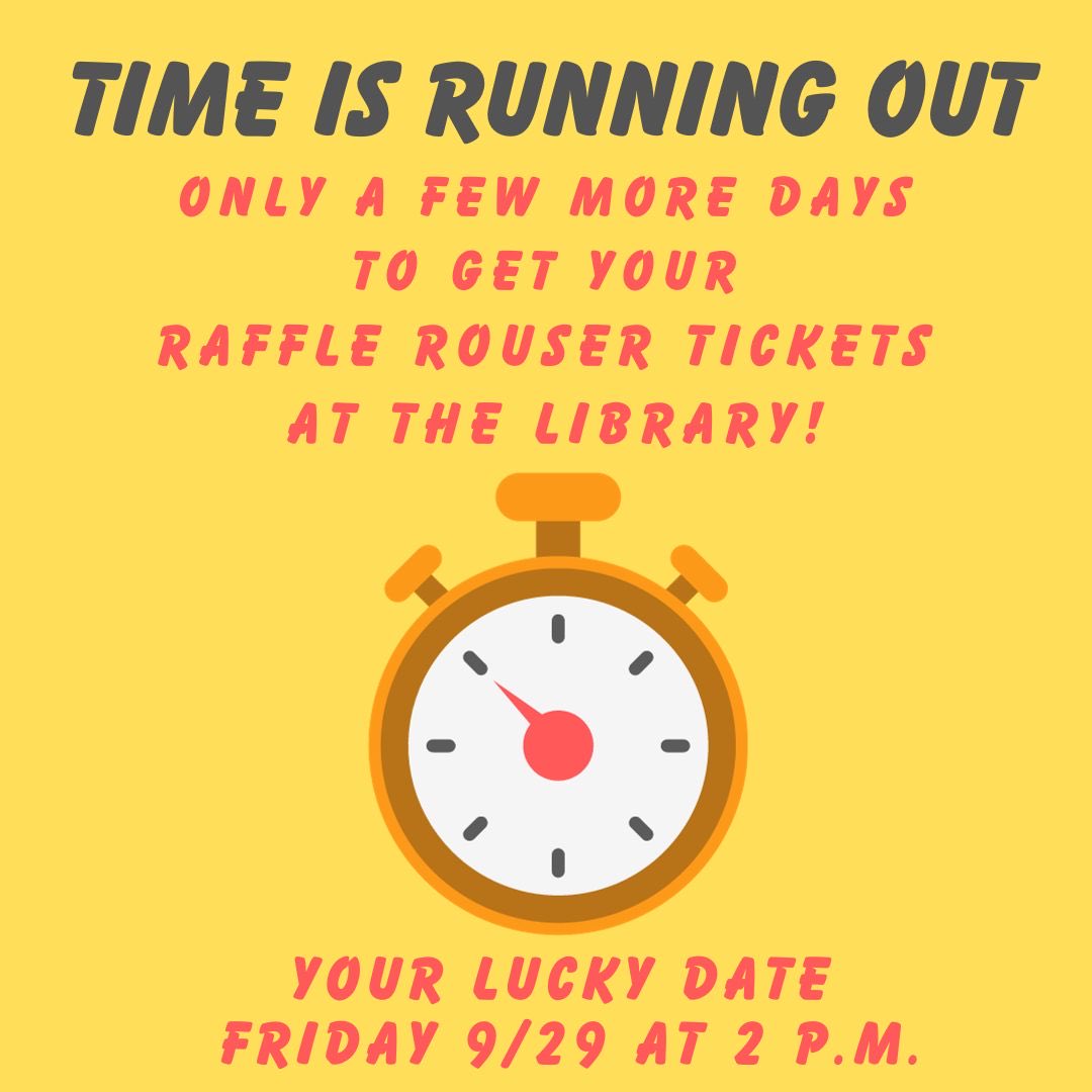 Time is running out - get ur raffle tix at the library by Friday 2 p.m.! 🤩✔️📚👏🎉 #burlingtonma #publiclibrary #nonprofit #fundraiser #burlingtonbuzz #bcattv