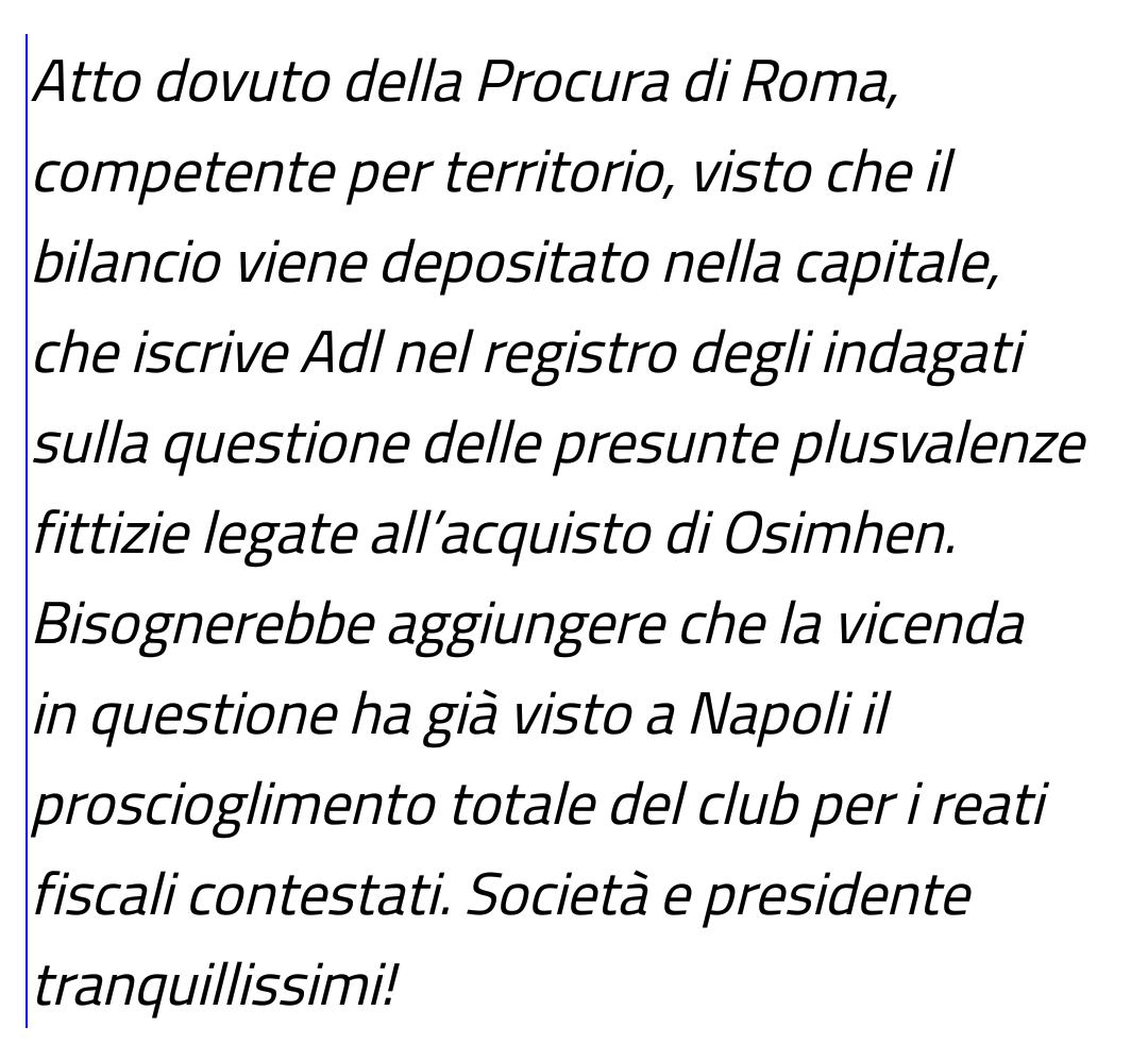 PinoSa54's tweet photo. 🚨🚨 L'iscrizione è un atto dovuto, in seguito all'invio del faldone da parte dei pm partenopei. Ma la giustizia sportiva ha già archiviato la questione. 🚨🚨 Quindi TESCHI DISABITATI....NO PIPPE MENTALI !! 💪💙💪 #documentarsi 😁😁 https://t.co/mRRLLuqOB8