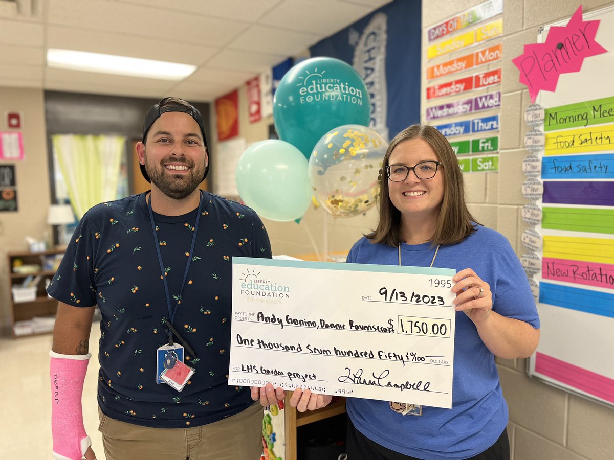 So excited to continue to grow the LHS greenhouse! Thank you for your support <a href="/LibertyEdFdn/">Liberty Education Foundation</a>