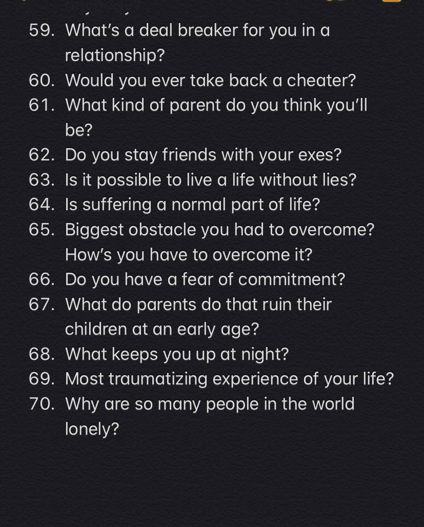 TheHalal_Brand's tweet photo. Here is a list of things you can ask your partners instead of ‘have you eat have you eat’ all the time.

You’re welcome https://t.co/VR3N9cXAhY