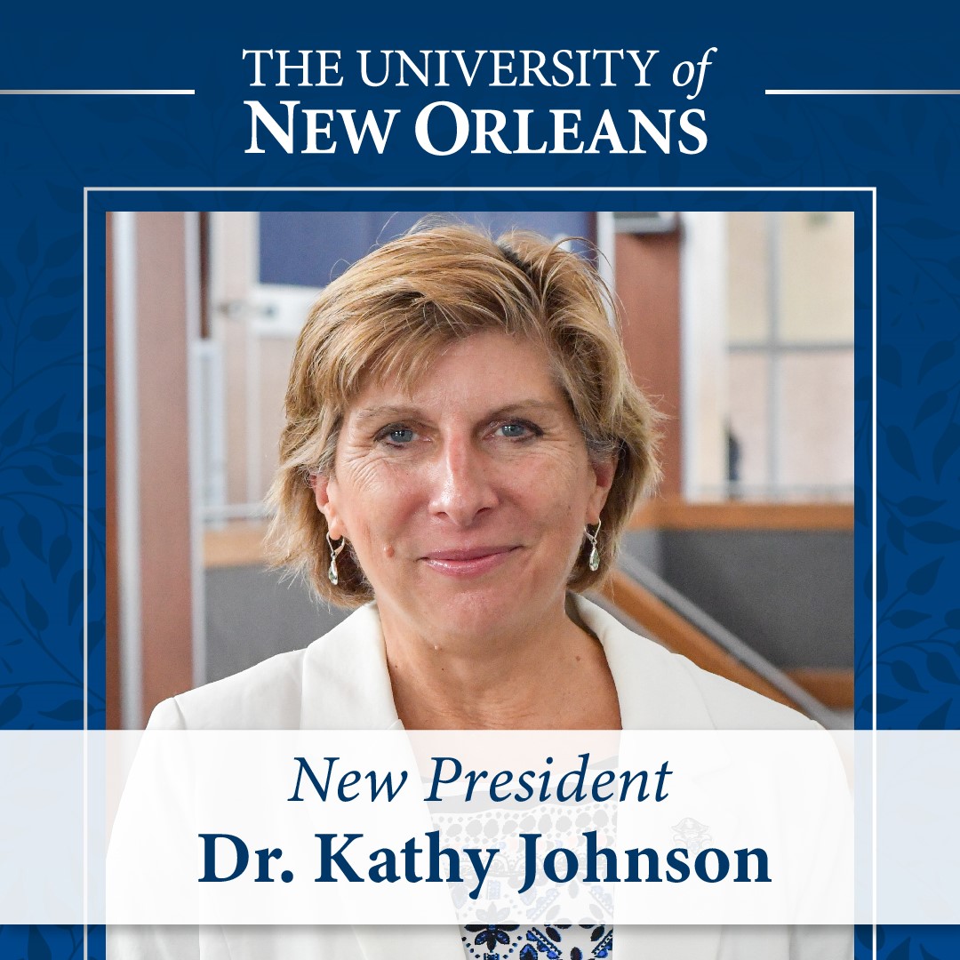 The University of Louisiana System Board of Supervisors has selected Dr. Kathy Johnson as the eighth president of the University of New Orleans.

uno.edu/news/2023-09-1…