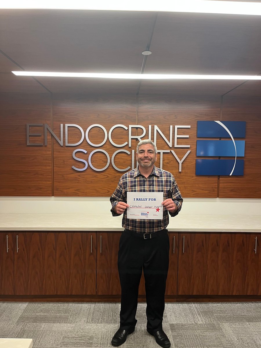 TheEndoSociety's tweet photo. “I rally for colorectal cancer research.” — Josh Craddock | Take action now: https://t.co/JnU8azwNYk #IRally #FundNIH #RallyMedRes #FundHealth https://t.co/xu9IrLuZph