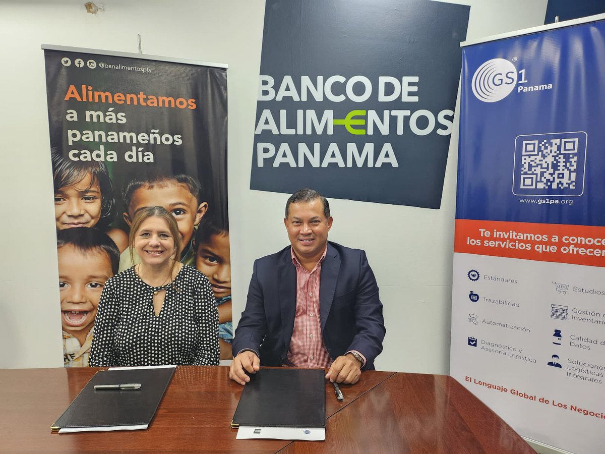 La  FUNDACIÓN BANCO DE ALIMENTOS DE PANAMÁ y GS1 PANAMA firman convenio MARCO DE COLABORACIÓN TÉCNICA
con el propósito de colaborar de forma conjunta, en el desarrollo de acciones tendientes al apoyo y optimización de los procesos del BAP, basados en los estándares GS1