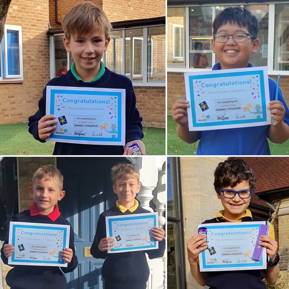 SFSOxford's tweet photo. Well done for completing the summer #DoodleMathsChallenge ππ @DoodleLearning_ https://t.co/ZGpbyXNzKU