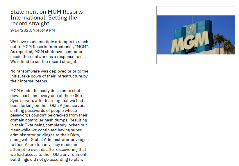 MGM Resorts'a siber saldırı