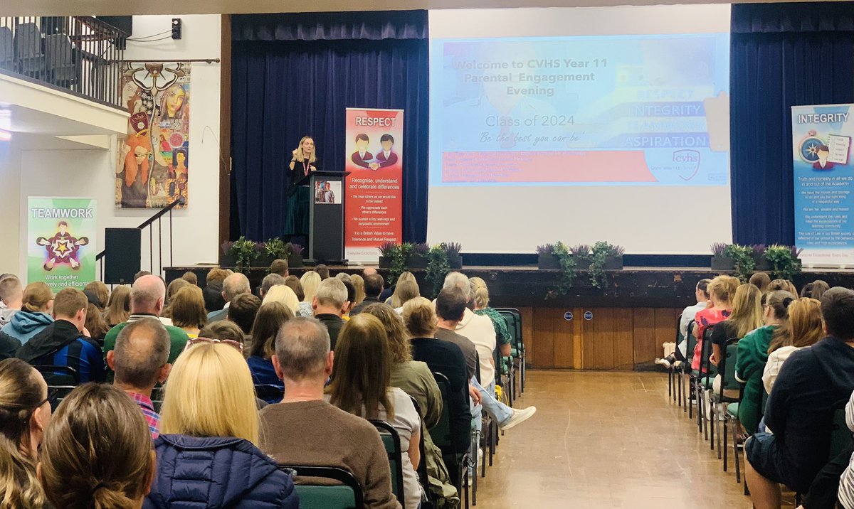 We were delighted to welcome so many of <a href="/cvhs2024/">CVHS Class of 2024</a> and their parents to the first of our Academic Engagement events tonight, <a href="/cvhs_careers/">CVHSCareers</a> <a href="/cvhsEnglish/">CVHS English</a> <a href="/cvhsScience/">CVHS Science Dept</a> <a href="/mathscvhs/">CVHS Maths</a> delivered key updates. Together, stronger, Year 11. You’ve got this!