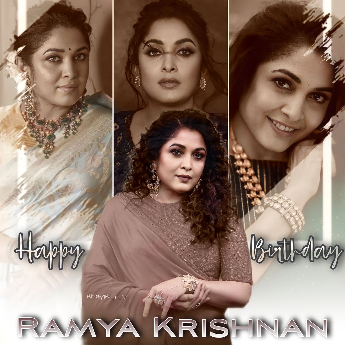 amayra_s_rk's tweet photo. HAPPY BIRTHDAY QUEEN @meramyakrishnan 👑
THE ONE &amp; ONLY LADY SUPERSTAR⭐
GOD BLESS YOU ALWAYS WITH HAPPINESS,HEALTH,SUCCESS&amp;GLORY,LOVE&amp; PROSPERITY.🙏🏻💫KEEP ON SHINING EVEN BRIGHTER &amp;KEEP ON RISING HIGHER.🌟✨😇
I COULDN'T ASK FOR A BETTER IDOL THAN YOU.🥹ILYSM❤#HBDRamyaKrishnan https://t.co/e5V1DZiZ56