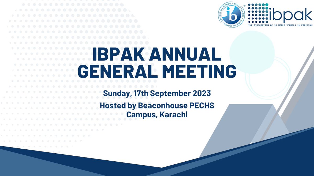 IBPAKAssoc's tweet photo. IBPAK ANNUAL GENERAL MEETING 2023

#pyp
#myp
#DP
#leaders
#ibworldschool
#internationalbaccalaureate
#professionaldevelopment
#workshops
#ibstudents
#ibschoolsofPakistan
#ibtogether
#education
#global
#IBPAK https://t.co/qy9SKLQeH5