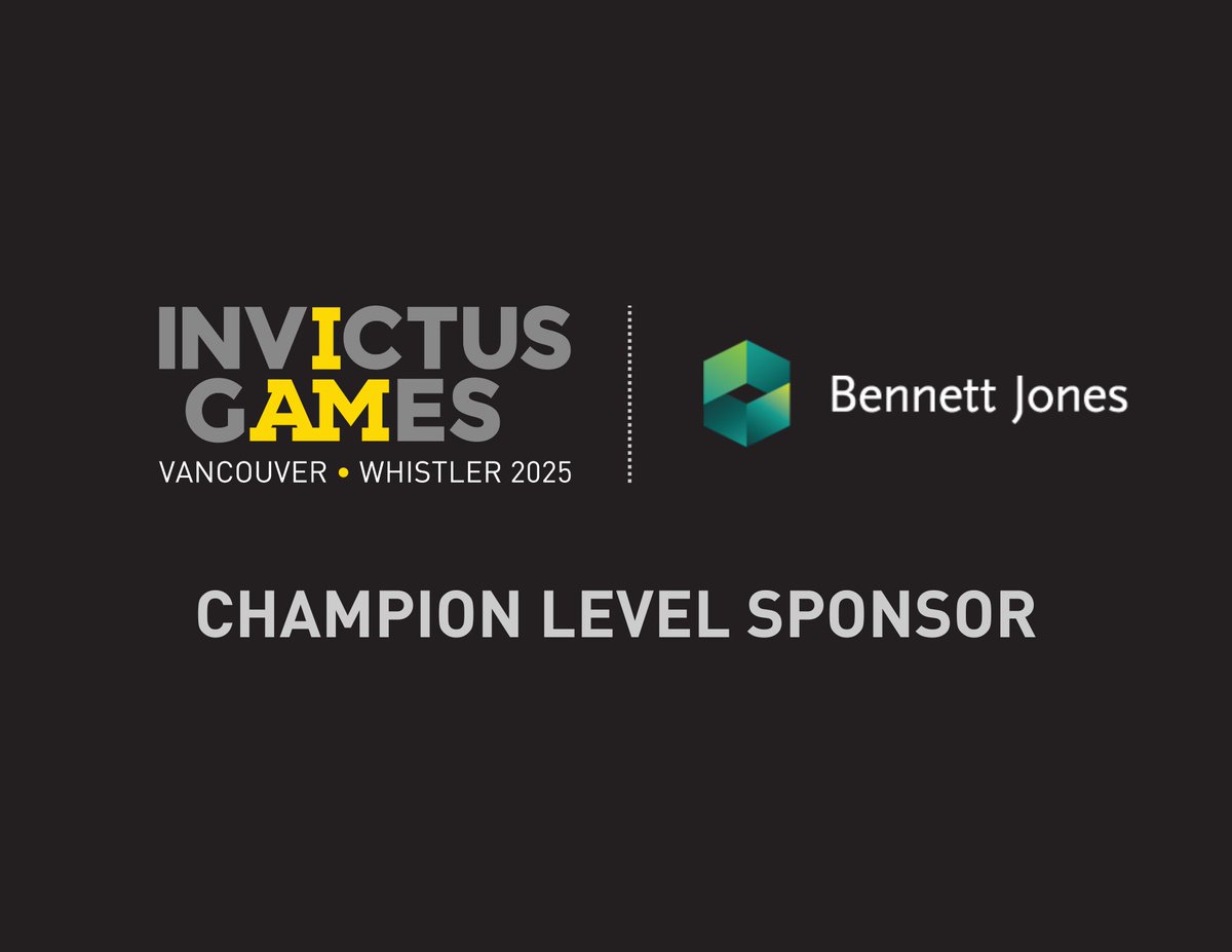 We're thrilled to announce Bennett Jones as our Champion level sponsor for Invictus Games Vancouver Whistler 2025, presented by ATCO. 

Learn more: ow.ly/R02M50PLMWN

#PaddleTogether #SharedJourneyofRecovery #Invictus2025Partner