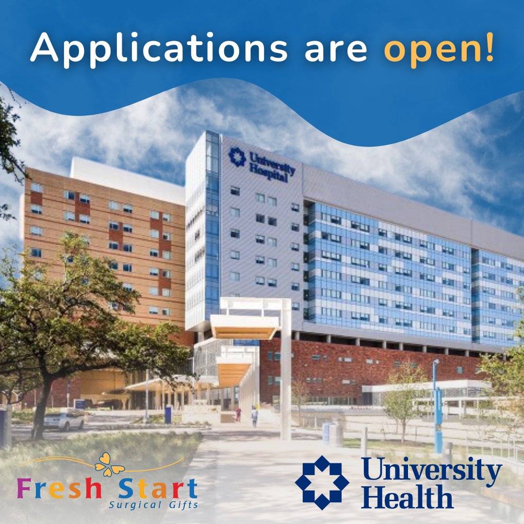 Attention San Antonio! <a href="/UnivHealthSA/">University Health</a> and <a href="/FreshStartSurg/">Fresh Start Surgical Gifts</a> are partnering to host a Surgery Weekend on October 14th &amp; 15th, providing reconstructive surgery at no cost to patients or their families! To learn more about qualifications and apply, visit ow.ly/mToj50NnkAm
