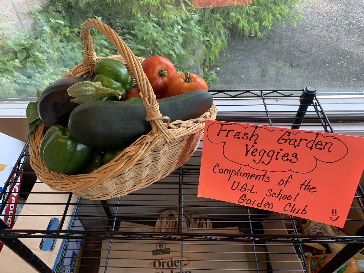 Students of the UGL Garden Club grew some heathy vegetables and then donated them to the UGL Giving Pantry.