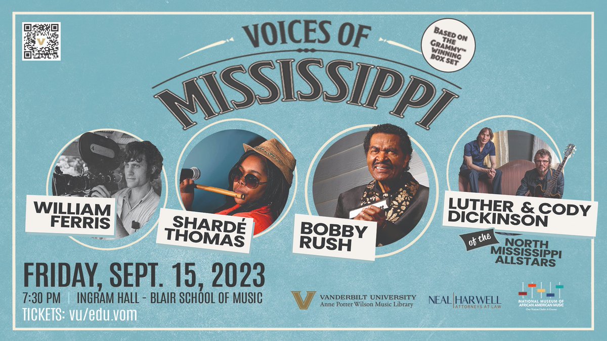 Neal &amp; Harwell is honored to support “Voices of Mississippi” coming to Vanderbilt University Blair School of Music on Friday, September 15. 
We hope to see you there! Learn more: bit.ly/3s3GBF7