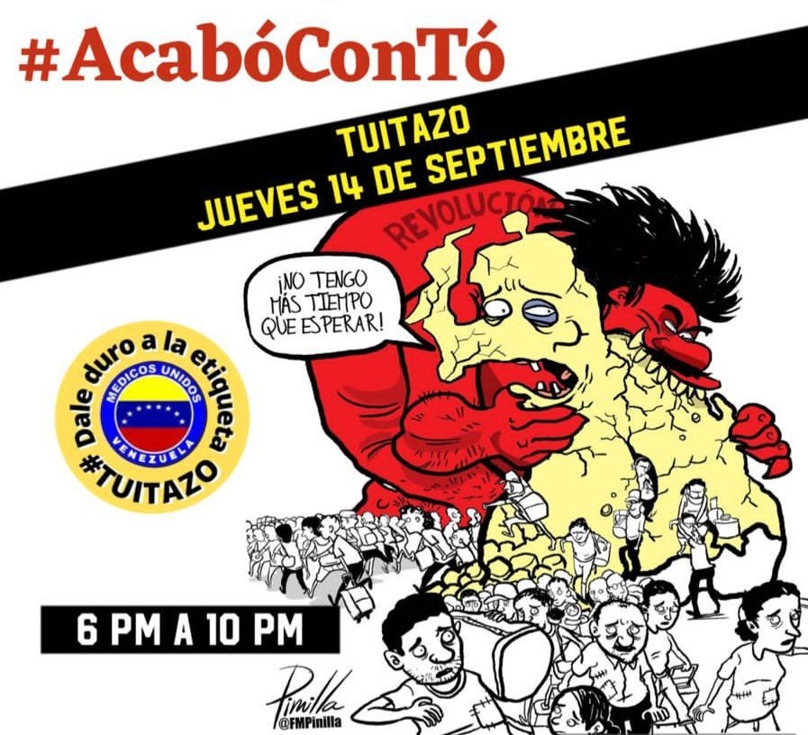 #14Septiembre #AcabóConTó 
Acabaron con todo… 
En 24 años, explotaron nuestros recursos,acabaron con los salarios,la salud,la educación..