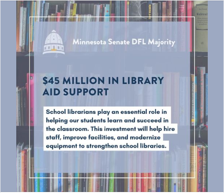 We are creating a new school library aid program to provide $45mil to support school libraries. Districts will receive a min of $40K to support a school library media specialist, library equip, &amp; library IT needs. Strong libraries are foundational to the success of our students!