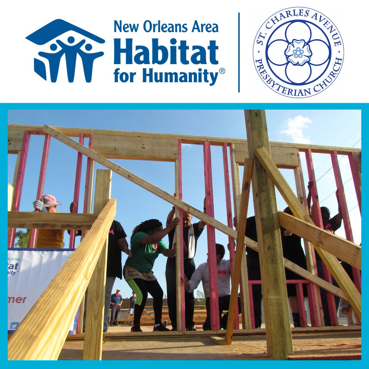 HabitatNOLA's tweet image. This #ThankfulThursday we are giving a shout-out to St. Charles Avenue Presbyterian Chruch, for sponsoring our 2023 Unity Build! Thank you #SCAPC,  see you in a few weeks! 

For more information on Unity Build, visit habitat-nola.org/unitybuild