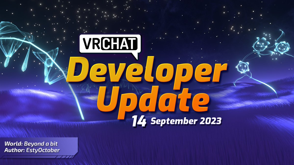 Our Sept 14 Dev Update is here! ✨

We discuss changes to the Worlds SDK &amp; Creator Companion, provide a brief glimpse into our work against ripping, give another review of Impostors, and more! We highly suggest you check it out.

ask.vrchat.com/t/developer-up…