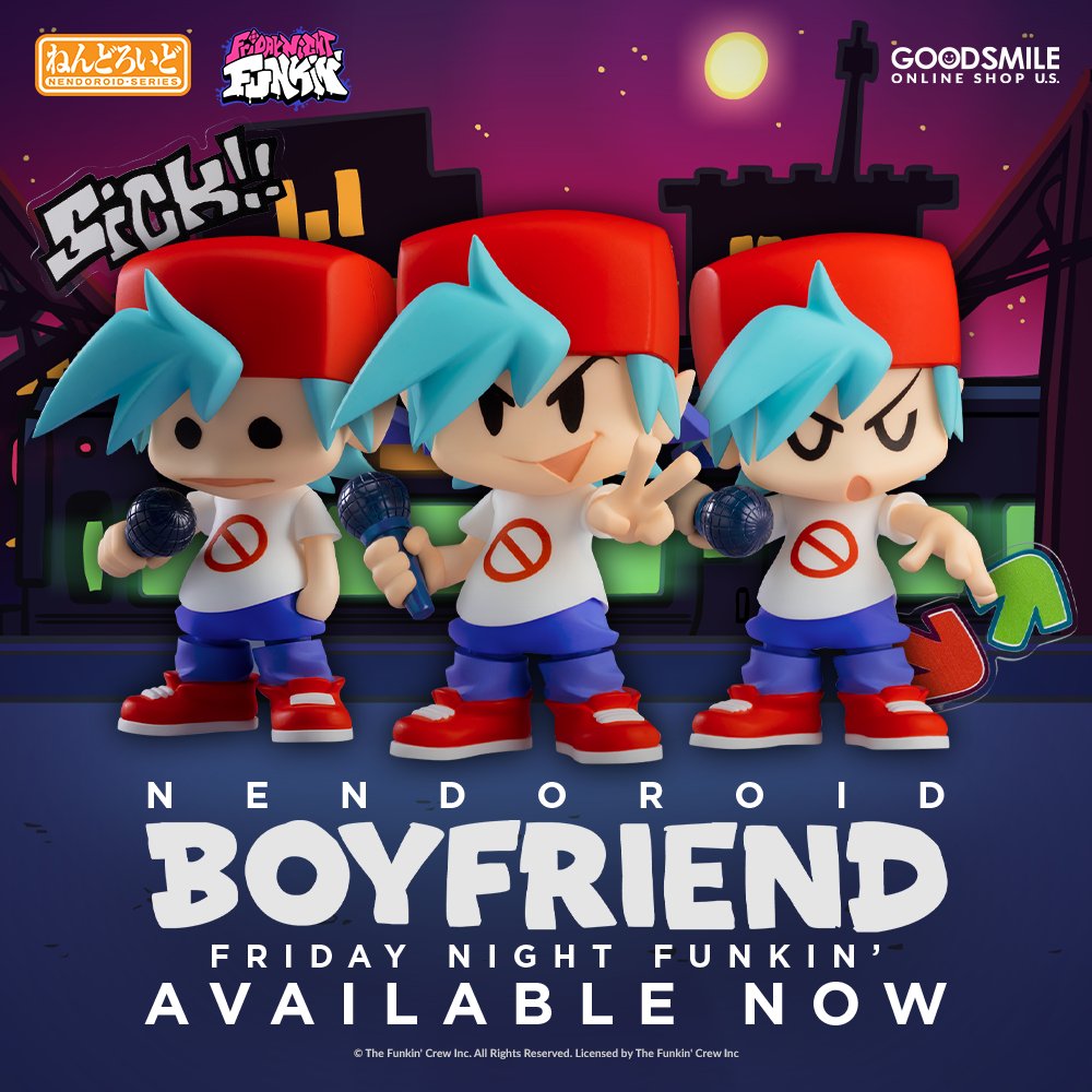 Turn it up to 11 and get ready to jam because Nendoroid Boyfriend from Friday Night Funkin is available now on GOODSMILE ONLINE SHOP US! Add him to your collection today and keep the beats pumping!

Shop: s.goodsmile.link/eUV

#FridayNightFunkin #Goodsmile