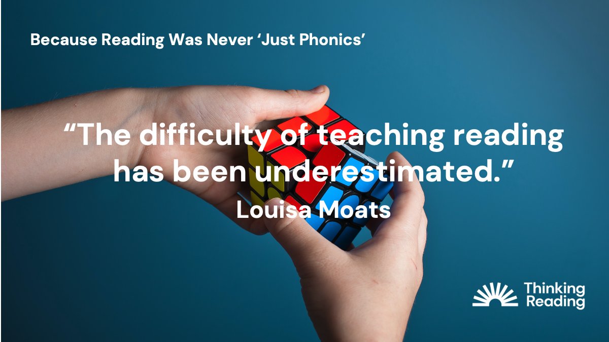 ThinkReadHQ's tweet photo. We underestimate the challenges of solving reading problems, particularly the complex problems of older struggling readers, at their peril. Read more in our blog “Because Reading Was Never ‘Just Phonics’”- https://t.co/S89NHKJwl4 (3 min read).

#EduTwitter https://t.co/3uRWuEJQOb