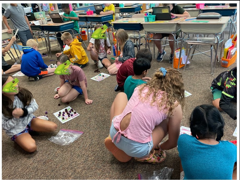 Students were excited to play Multiplication Ninja Bump during our Flex time. If you could hear the "Happy Treefrogs Croaking" as they played and practiced their math facts, your heart would just flutter! I know mine did🥰! #4thGradeisthebestgrade! <a href="/TurnerCreekES/">Turner Creek Elementary</a>