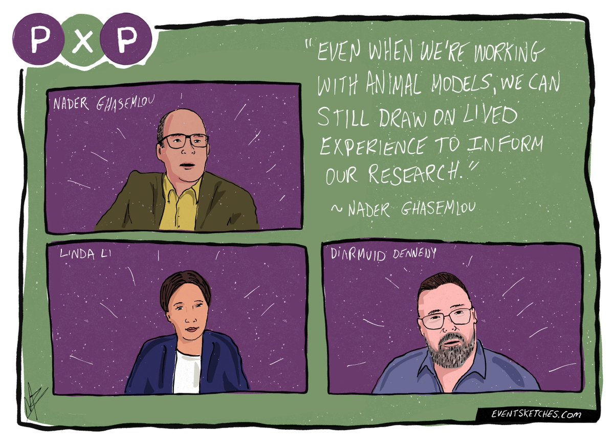 An important message to #HealthResearchers from @ghasemloulab at Day 2 of #PxP23: 'Even when we're working with animal models, we can still draw on lived experience to inform our research.'

#PatientEngagement #ResearchTips #ConsumerEngagement #PPI #PWLE