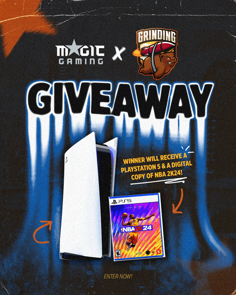 🪄 🎮 x 🐻 🚀 Want a chance to win a FREE PS5 and a digital copy of NBA 2K24? 🎉 ❤️ 𝗟𝗜𝗞𝗘 👇 𝗙𝗢𝗟𝗟𝗢𝗪 @MagicGaming and @SiimplyGrinding 🔃 𝗥𝗘𝗣𝗢𝗦𝗧 ✅ 𝗦𝗨𝗕𝗦𝗖𝗥𝗜𝗕𝗘 to @MagicGaming and @SiimplyGrinding on YouTube Full details here 👉 bit.ly/3rgf3fF