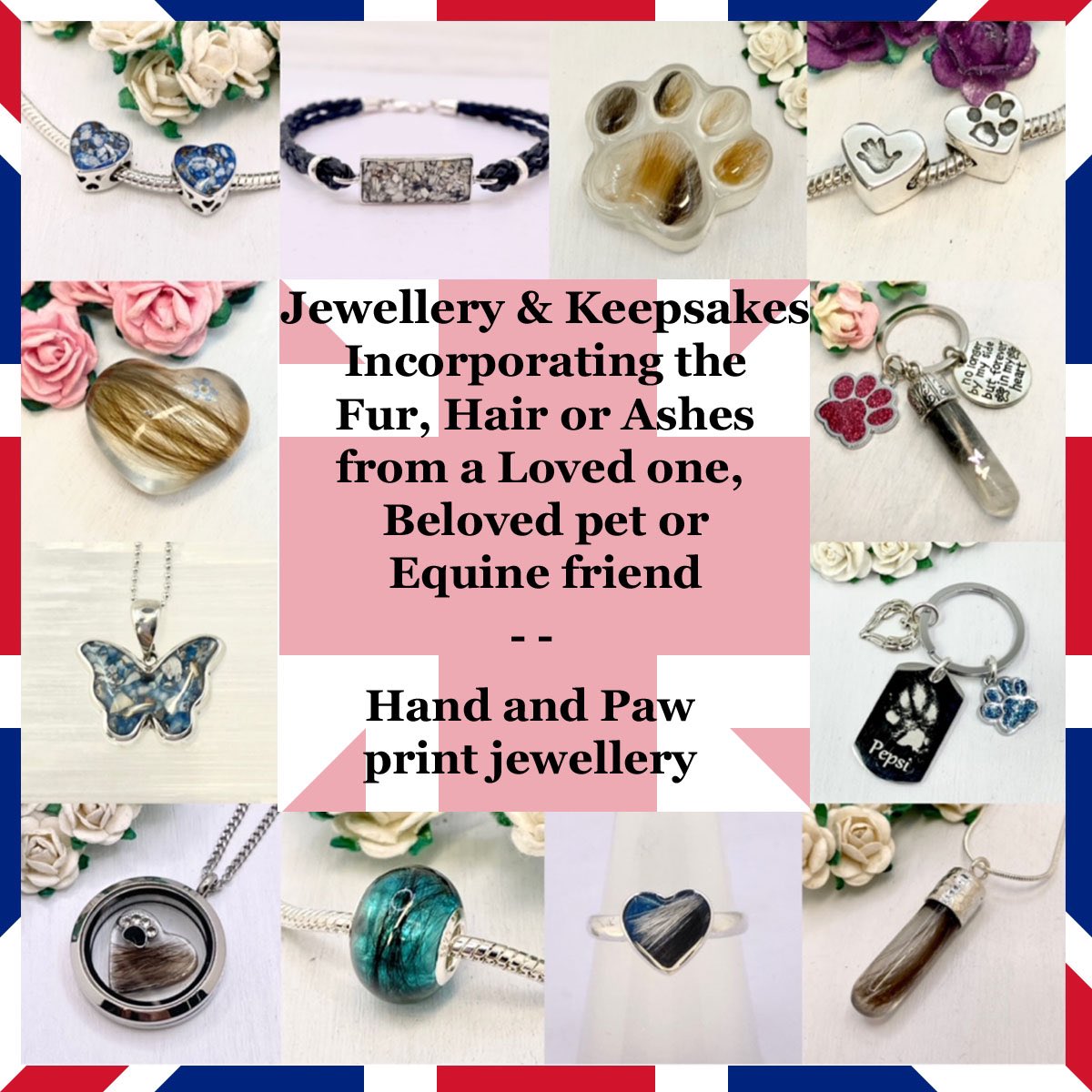 Keepsakes and jewellery made with fur, hair and ashes. UK based foxykeepsakes.co.uk #petloss #memorialjewellery #lossofachild #lossofalovedone #lossofaparent #lossofapet #rainbowbridge #lovedones #love #pawprint #handprint