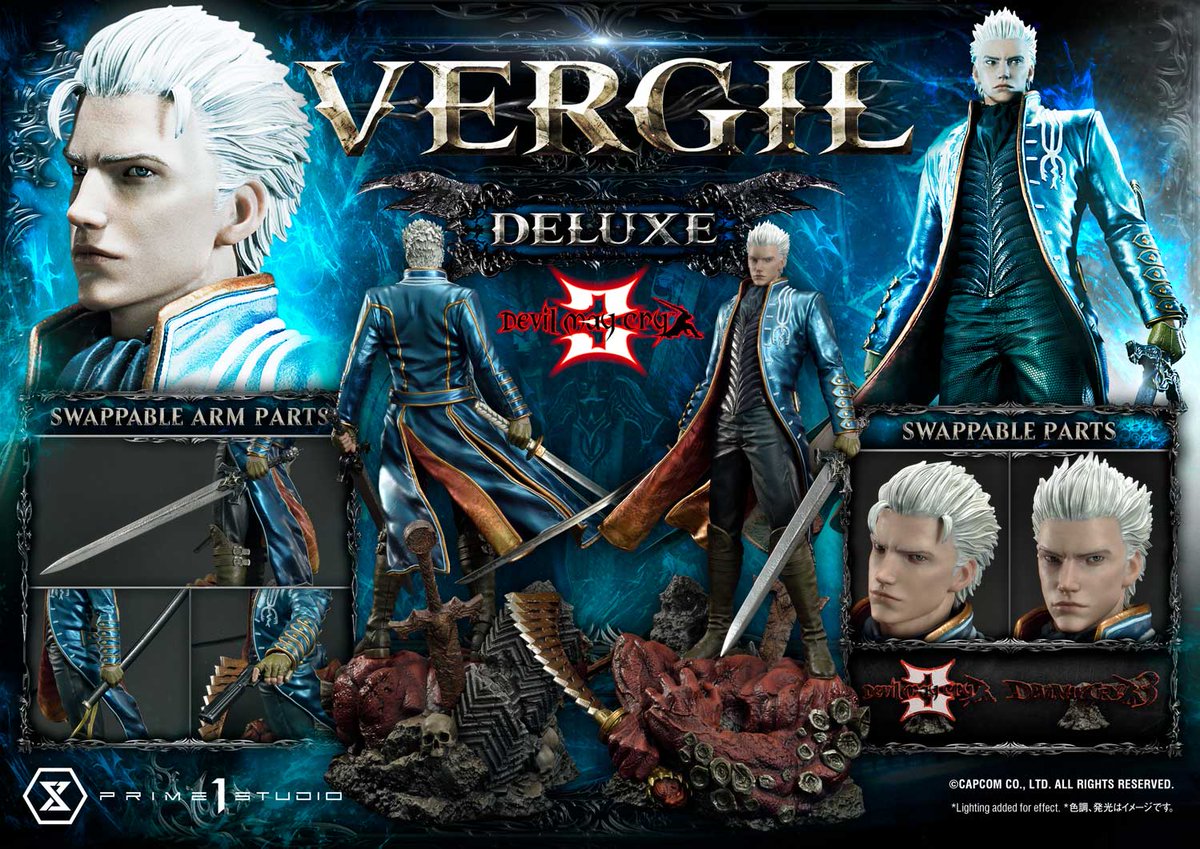 PassionXFun's tweet photo. In preordine dal 15 settembre la #UltimatePremiumMasterline di #Vergil della #Prime1Studio!
@Prime1Studio #プライム1スタジオ #デビルメイクライ3 #バージル #dmc3 #DevilMayCry #DevilMayCry3 #DantesAwakening #Capcom #onefourthscale #statue #videogames #statue
https://t.co/gUOJt6Hxhy https://t.co/DgmW9007Ts