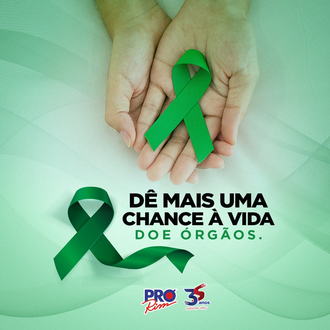 prorim's tweet photo. Este mês é especial. Setembro verde para conscientizar sobre a importância da doação de órgãos. Dê uma nova chance à vida. Abrace esta campanha! https://t.co/ayeH4MEaTz