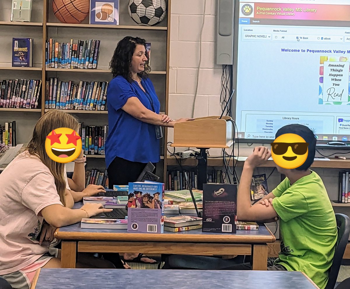 Thank you, <a href="/njcybrarian/">Kim Luppino</a> for showing our English Language Learners all that our <a href="/PVPantherPride/">Pequannock Valley School</a> LMC has to offer. Can't wait to get reading! <a href="/JSeborowskiJr/">John Seborowski</a> <a href="/oonziela/">Oona Marie Abrams</a> <a href="/EmilyRingen/">Emily Ringen</a>