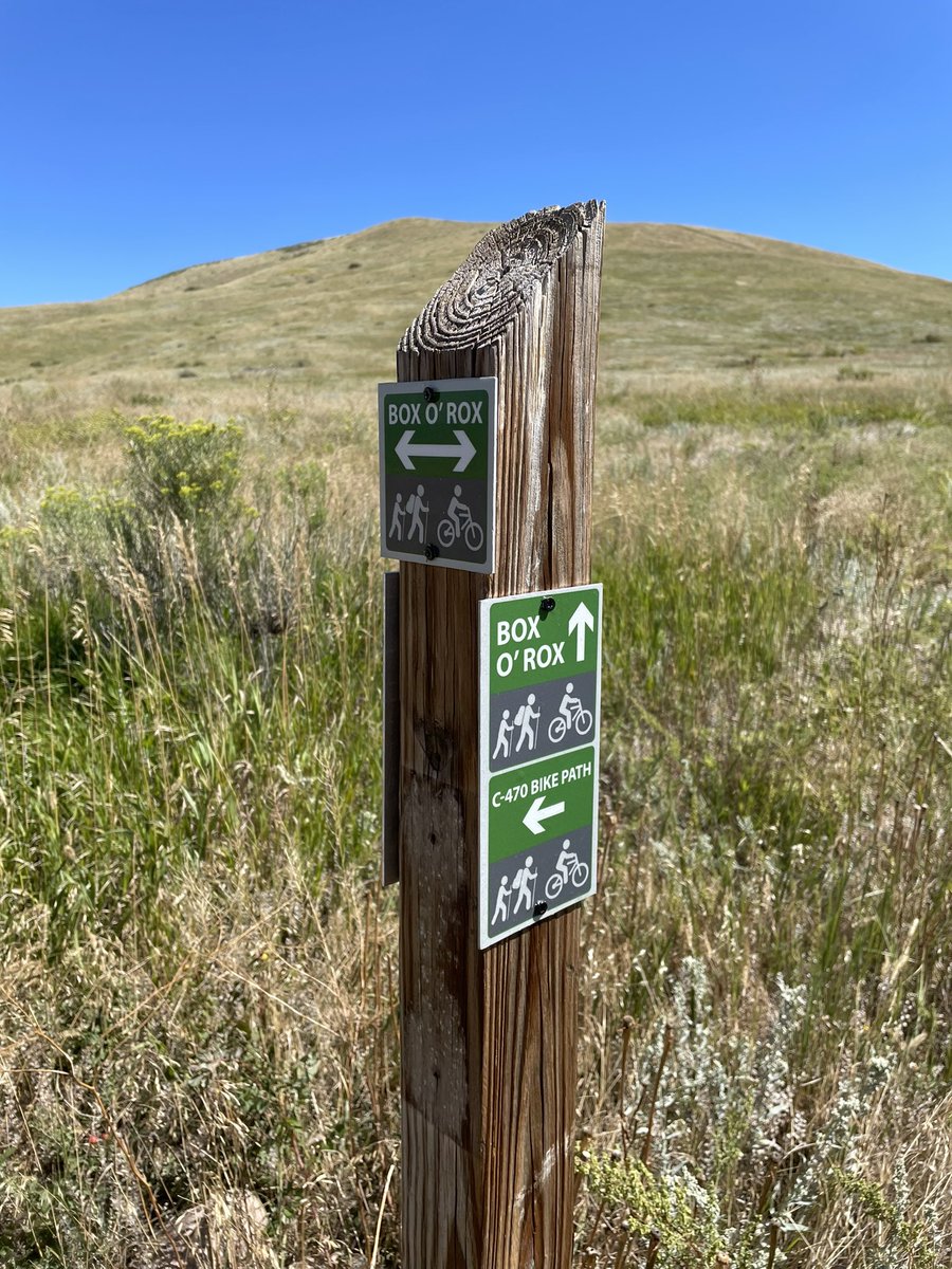 TrailsLakewood's tweet photo. Check out our new signs rolling out on the Box o’ Rox trail! The Rangers had some tough digging. #diggingthroughrock https://t.co/nSGB2ZvVd5