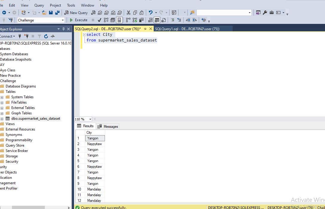 RealFidam's tweet image. Day 11
I firstly imported my data to SQL server then I extracted a column from the table.
#20dayswithdata #SQLbasics #SQLserver