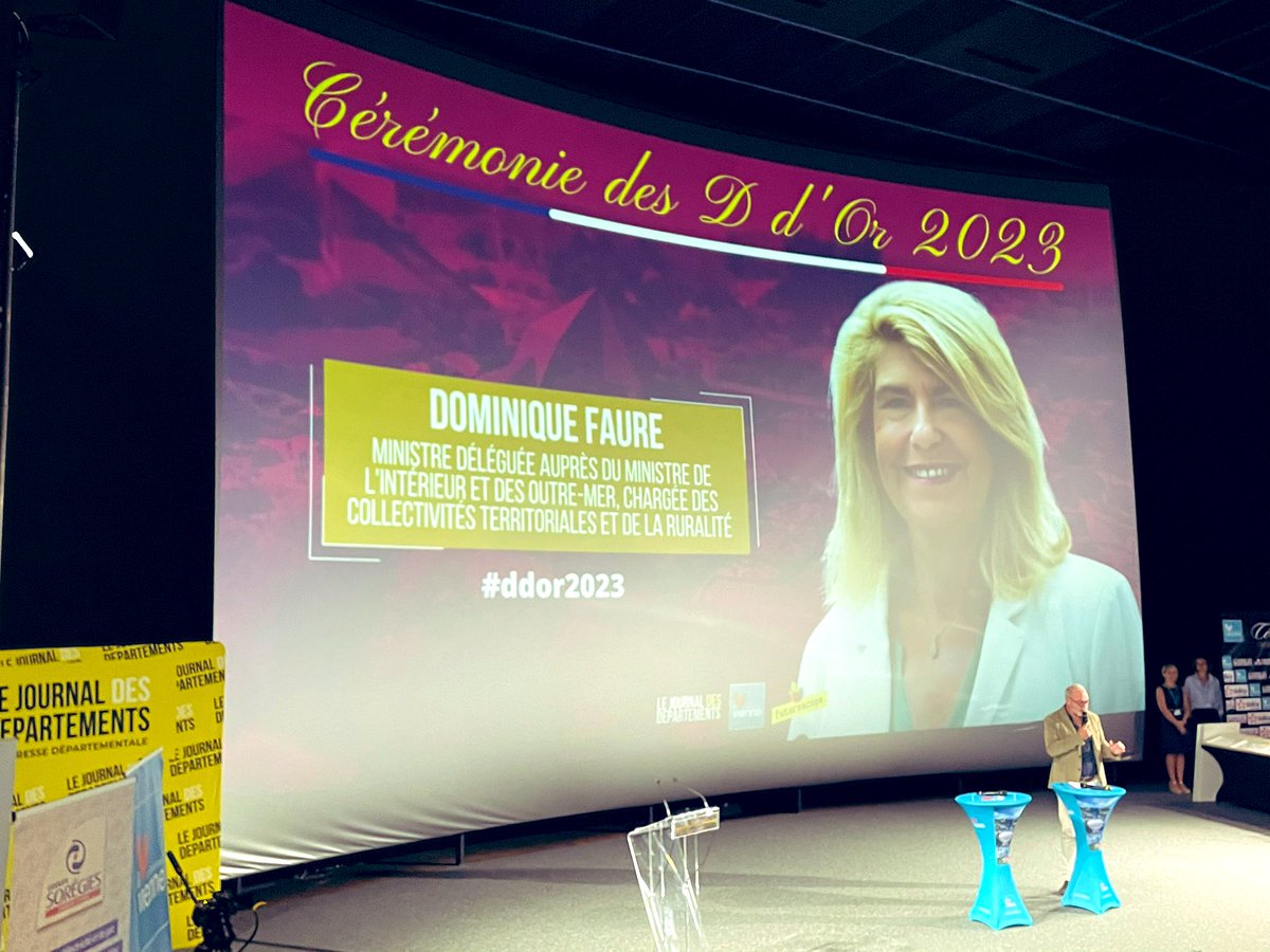 Fierté d’ouvrir ce soir la cérémonie des #ddor2023 des Départements de France au <a href="/futuroscope/">Futuroscope</a> ! 

🏆 Merci au groupe @DelboPresse de mettre en valeur et récompenser les très nombreuses innovations territoriales. 

Les Départements, l’échelon des solutions ‼️