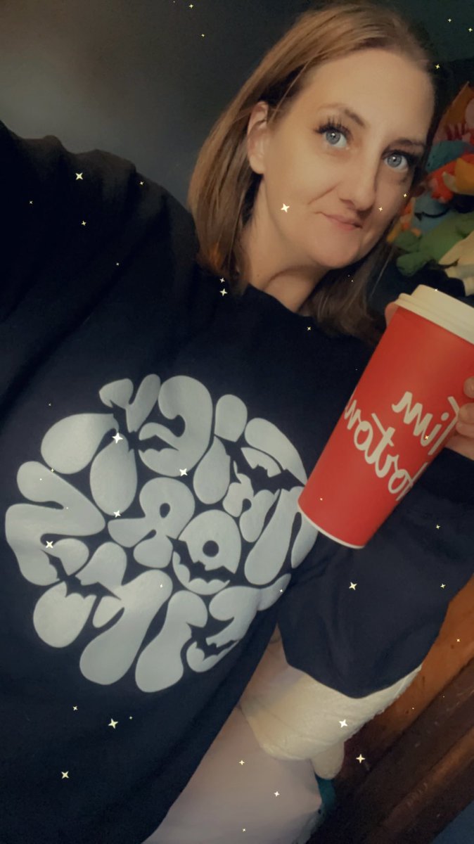 Ekkkkkk I absolutely love the new <a href="/TimHortons/">Tim Hortons</a>  #Halloween2023  merch!!!! It’s so soft and fuzzy on the inside &amp; it glows in the dark!!! 🖤🖤🖤🖤 #TimHortons