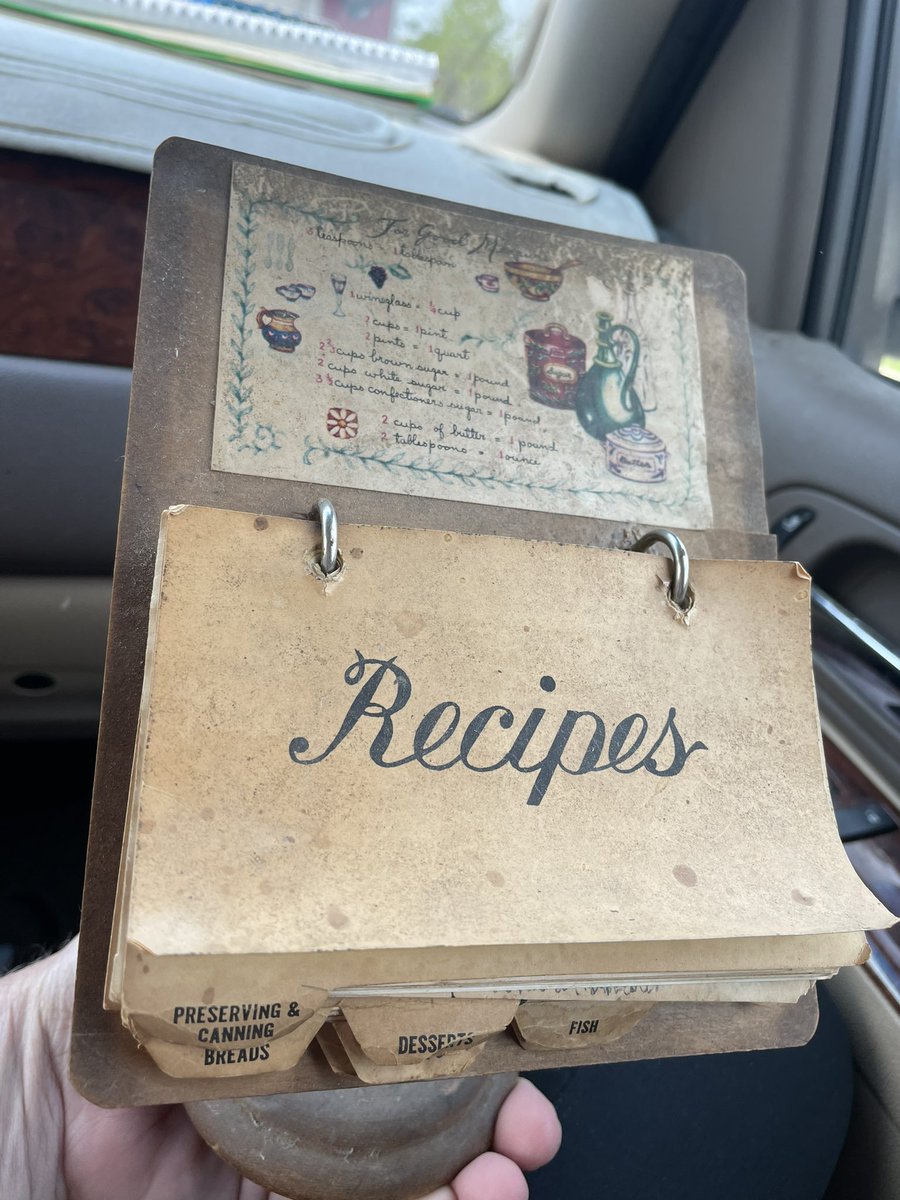 Found these hand written recipes while thrifting. My grandmother used to make these! #vintagerecipe #thrifting #foodie #Southerncooking #retro