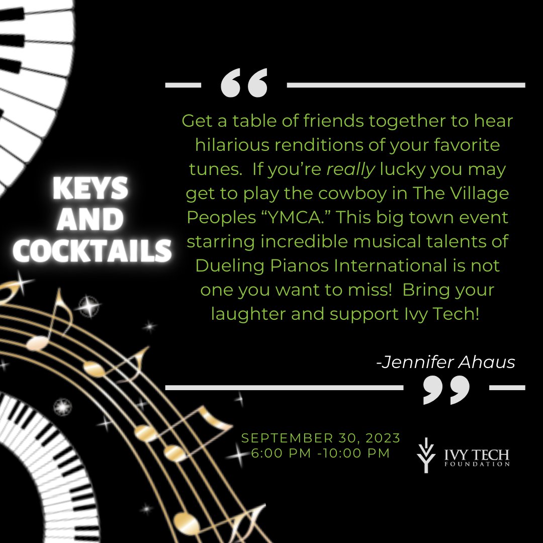 IvyTechRichmond's tweet photo. Community member and past attendee, Jennifer Ahaus, says get your tickets now! https://t.co/cTB136F2nq https://t.co/9DfKCExl95