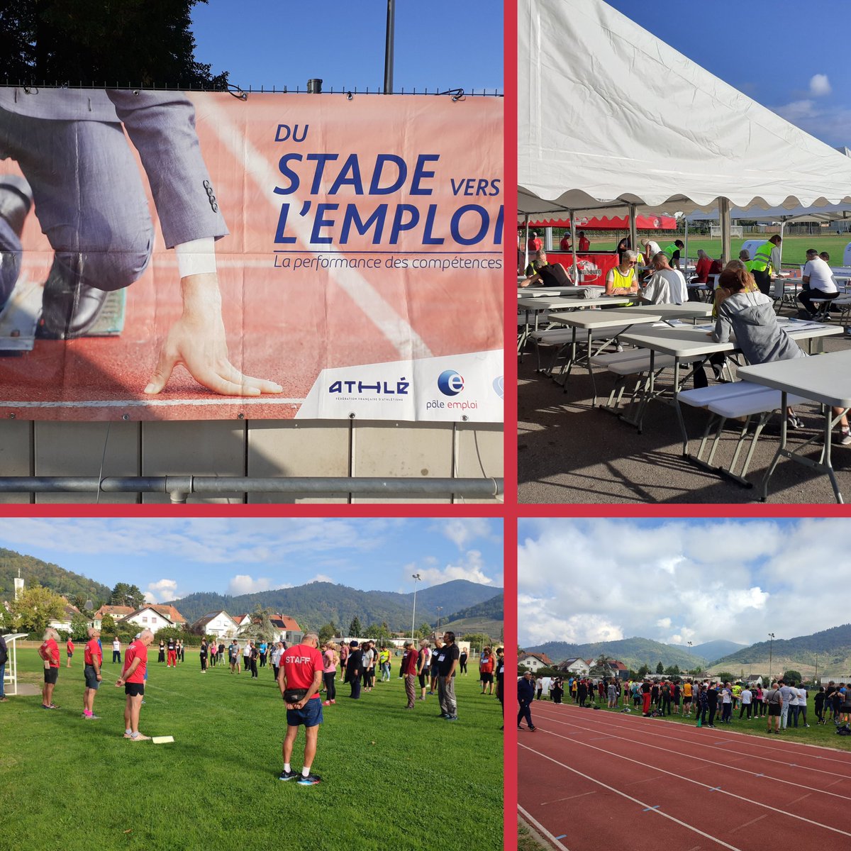 [ Evènement Du Stade vers l'Emploi ]
7️⃣0️⃣ candidats &amp; recruteurs présents pour se rencontrer dans un format innovant.
🎯 Agir contre les tensions de #recrutement 
🙏 à tous nos partenaires <a href="/ligueathletisme/">ligue</a>, la ville de #Thann
👏 à toute l'équipe de @poleemploi_GE