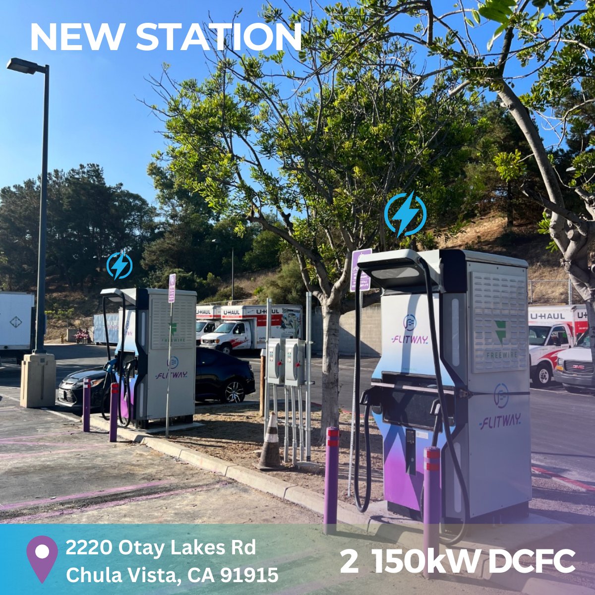 Thrilled to announce the opening of our newest EV charging station at 2220 Otay Lakes Rd, Chula Vista, CA 91915! 

#evcharging #evcharger #evchargingstation #evadoption #chulavista #southerncalifornia #dcfc #ElectricVehicle