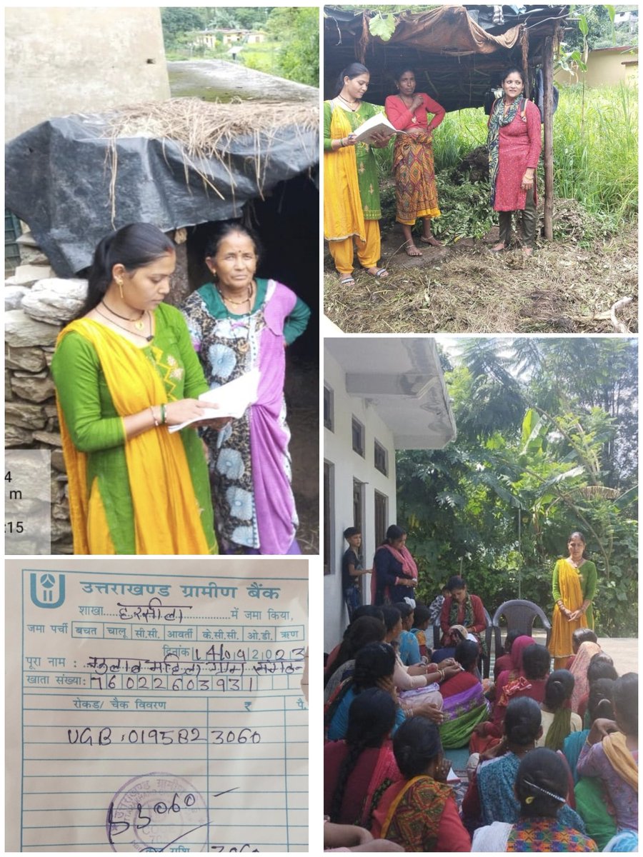 REAPBageshwar's tweet photo. Today on 14/09/2023, work was done on the following points in the Sankalp CLF of Gram Panchayat Harsila.
#Share_money Rs 24990 was collected from 49 members of 9 SHG.
#Ultra_poor survey Was done.
@nitikakh22 @ganeshjoshibjp @CDOBageshwaroff @REAPUttarakhand https://t.co/GHgkC9dIts