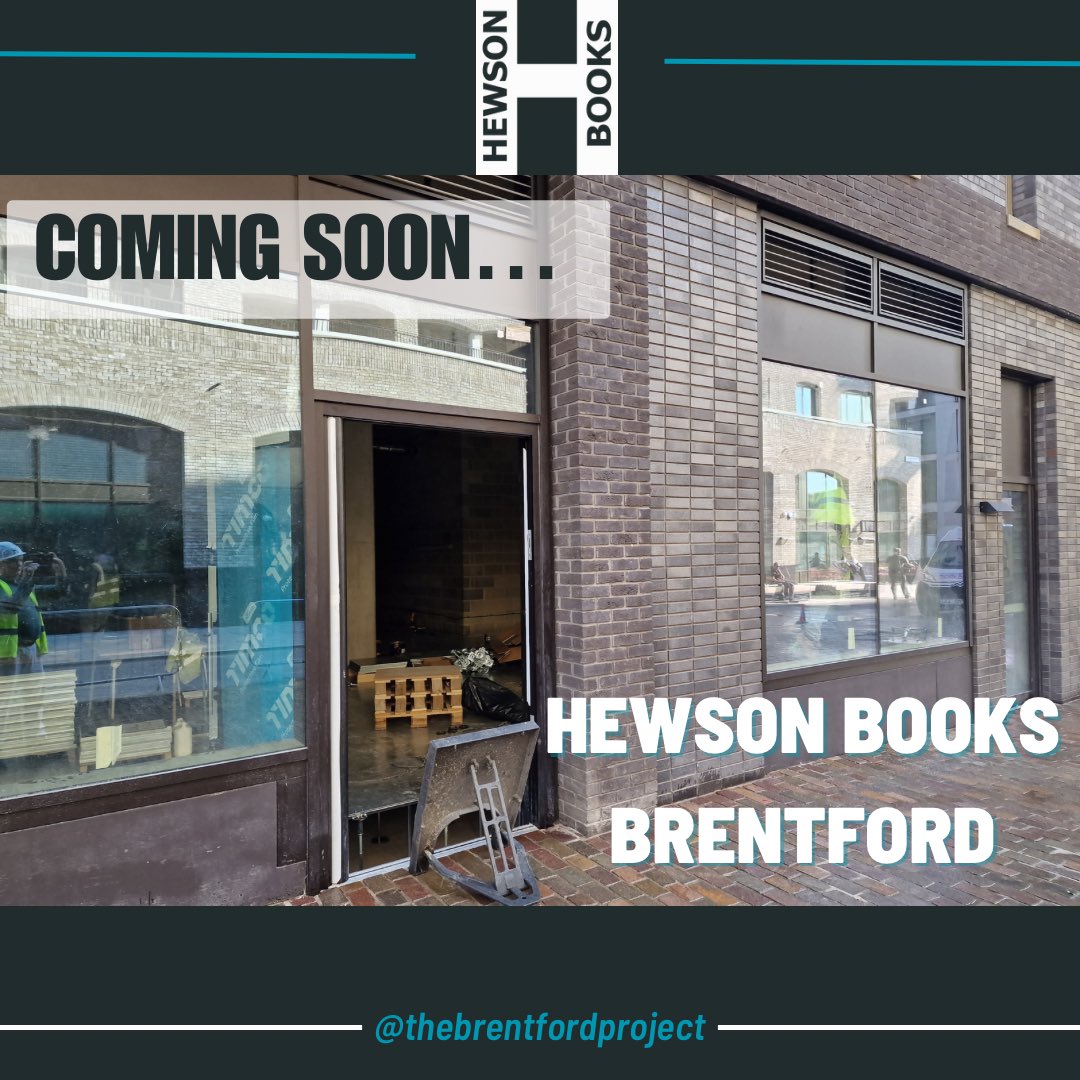 🚨NEW SHOP OPENING! 🚨 We are hugely excited to announce that Hewson Books is opening its third bookshop later this year, in Brentford. The new shop will be in addition to the existing locations in Kew and East Sheen, and is due to open in late November 2023!