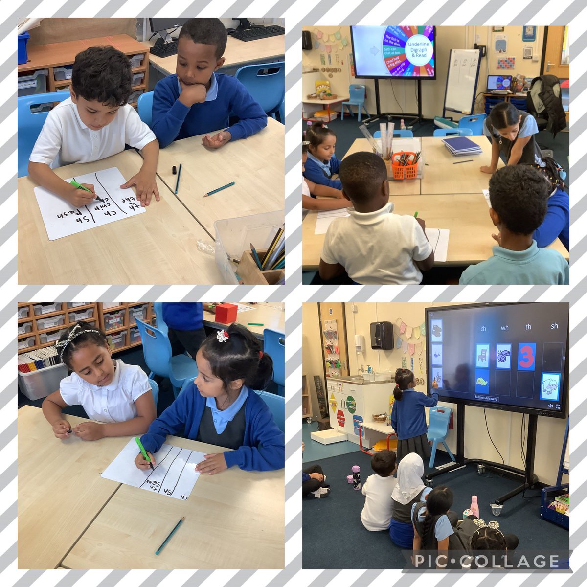 Phonics, phonics, everywhere!  Year 2 &amp; 3 have been working hard in our phonics sessions! Da iawn pawb ⭐️ <a href="/SMTVCardiff/">SMTV Cardiff 🧡</a> <a href="/_MrDarlington/">Mr Darlington SMTV</a>