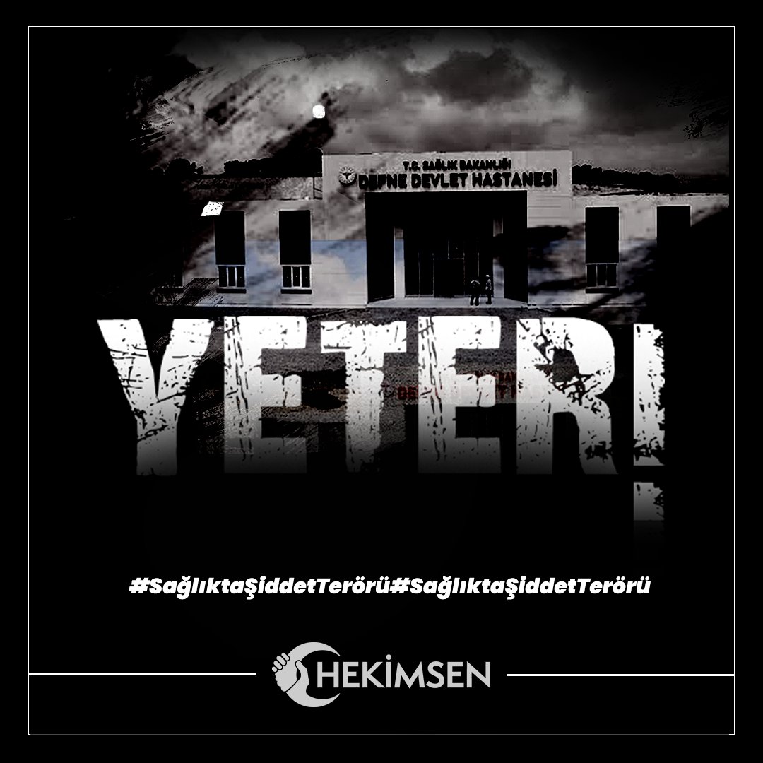 hekimsen's tweet photo. Hatay Defne Devlet Hastanesinde Dermatoloji uzmanı gebe bir meslektaşımız hastasının annesi tarafından darp edilmiş, saçlarından tutularak yerlerde sürüklenmiş, tekmelenmiştir. 
Meslektaşımızın ve karnındaki bebeğinin canına kasteden caninin tavizsiz, indirimsiz, en üst sınırdan ceza alması gerekmektedir.

Hekim olmanın dövülmekle, öldürülmekle bu kadar sık yan yana kullanıldığı başka bir ülke var mıdır? 

Sorumlular sadece darp edenler değil; sağlık okuryazarlığını sağlayamayan, personelini koruyamayan sağlık bakanlığı, yeterli cezayı vermeyen kanun uygulayıcıları ve sağlık terörünü normalleştiren medyadır.
Hekimsen olarak hukuk birimimizle beraber sağlık terörünün her zaman karşısında, meslektaşlarımızın da her daim yanında olacağız. 

#SağlıktaŞiddetTerörü