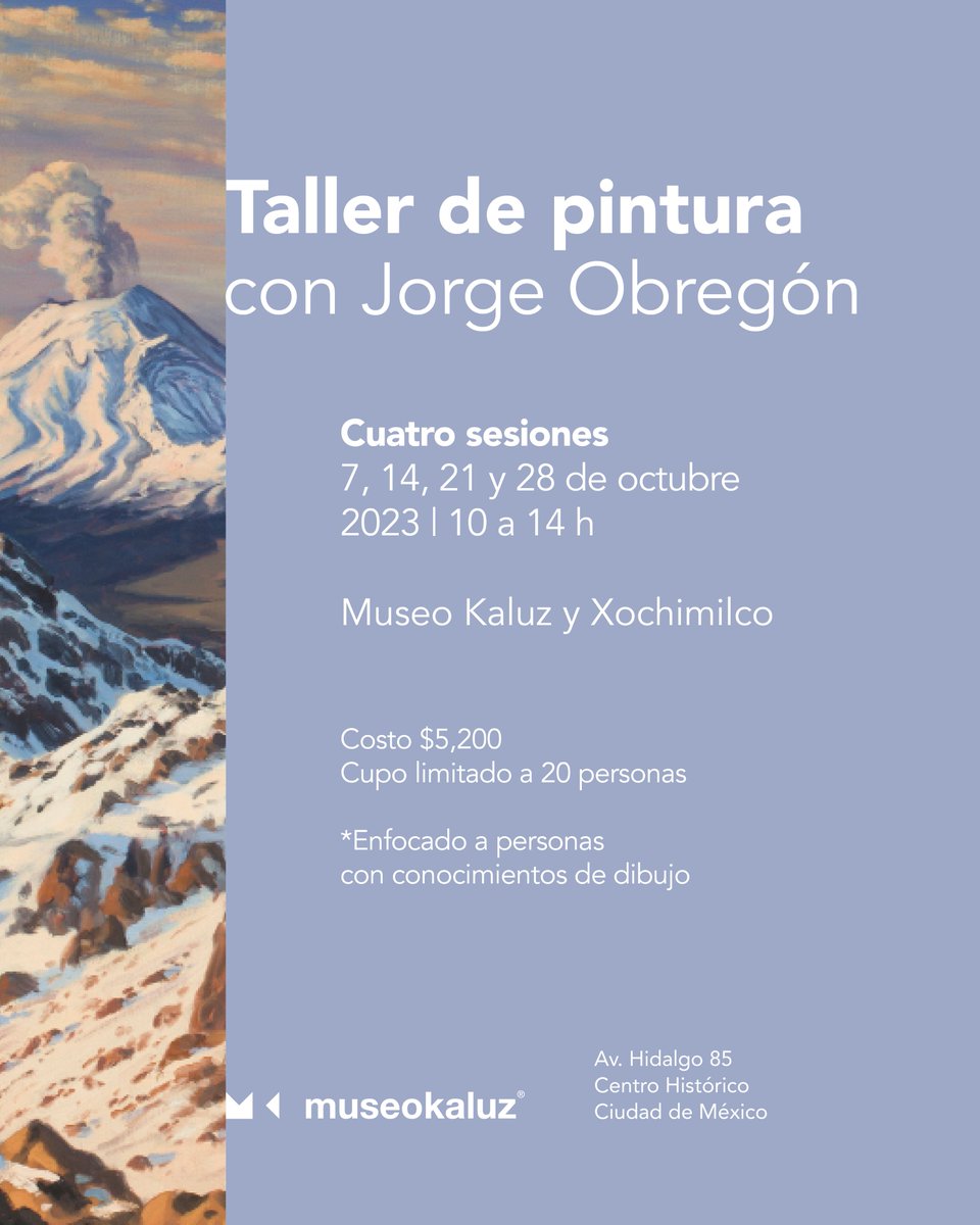 ¿Te gustaría aprender a pintar paisaje al estilo japonés y occidental?

✨Inscríbete en nuestro Taller de Pintura con el artista Jorge Obregón ✨

👉 Consulta toda la información: bit.ly/3KZ1esL